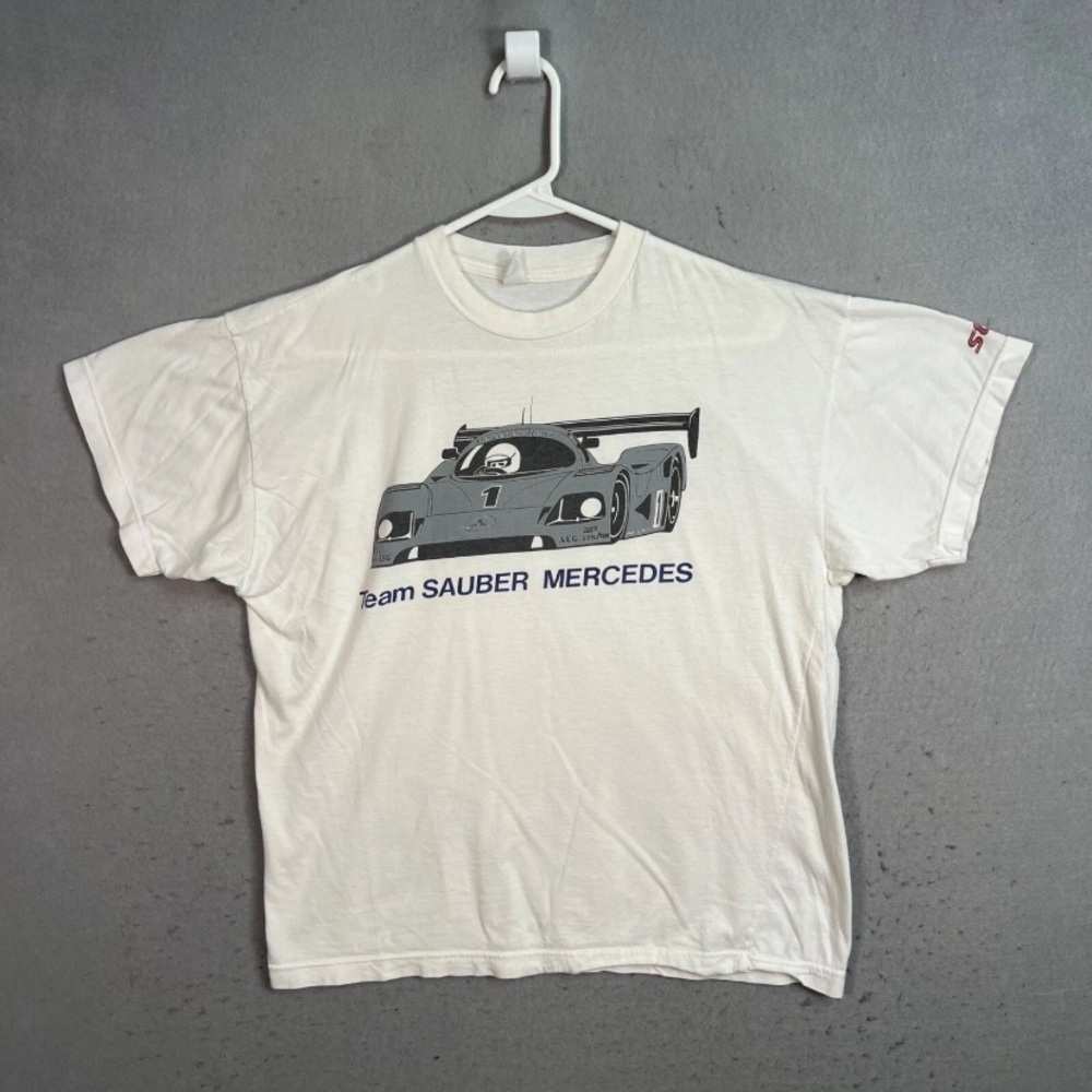 **INCREDIBLE FIND** Vintage Team Sauber Mercedes Tee - Unisex M -